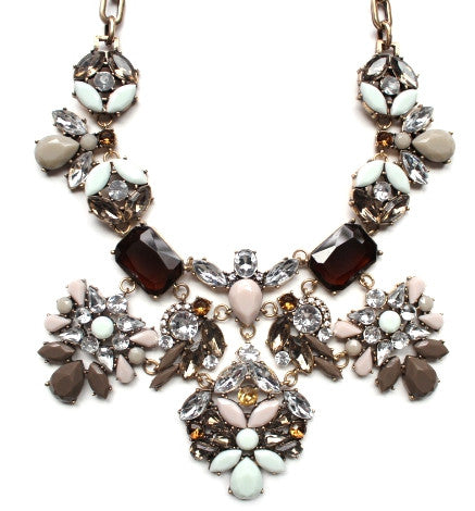Luxe Floral Pastel Statement Necklace