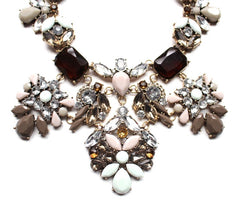 Luxe Floral Pastel Statement Necklace
