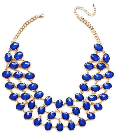 Egyptian Jeweled Collar Necklace- Royal
