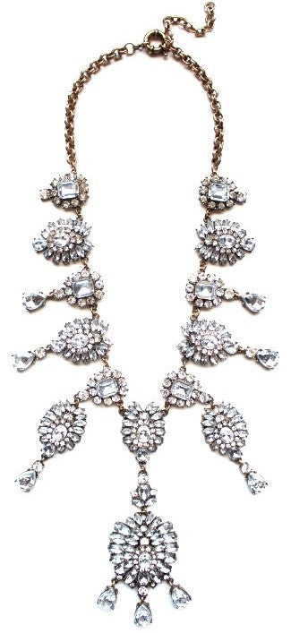 Luxe Crystal Drops Statement Necklace