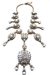 Luxe Crystal Drops Statement Necklace