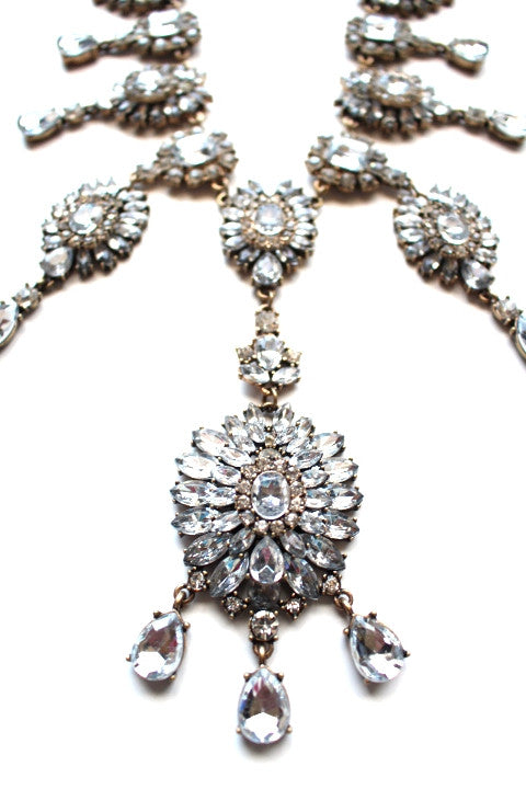 Luxe Crystal Drops Statement Necklace