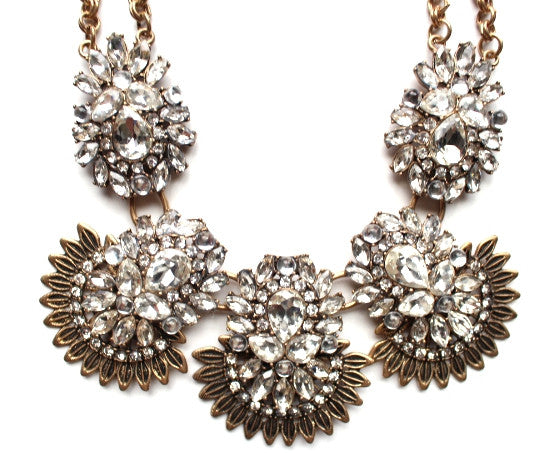 Crystal Rays Two Chain Necklace