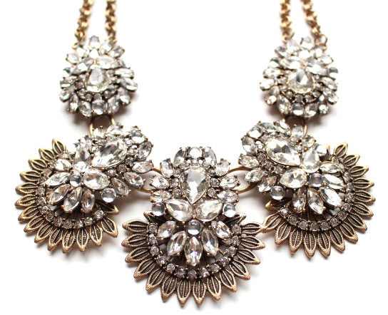 Crystal Rays Two Chain Necklace