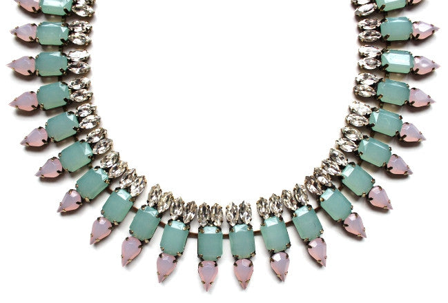 Luxe Mint Spike Collar Necklace