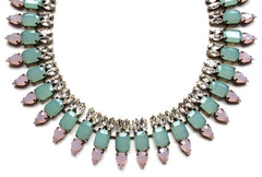 Luxe Mint Spike Collar Necklace