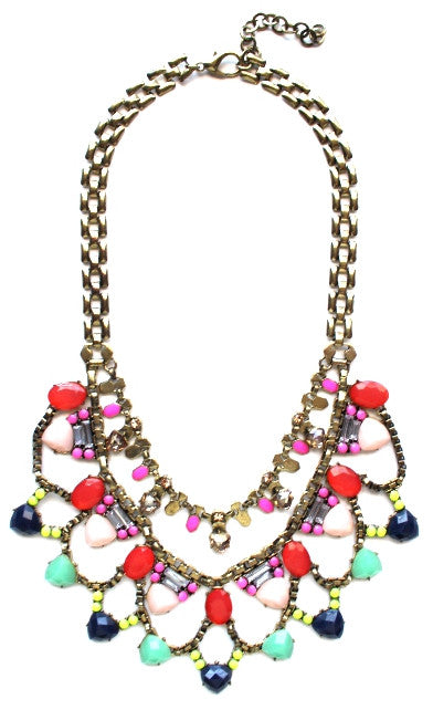 Candy Bright Crystals Bib Necklace