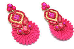 Dahlia Rose Earrings- Pink Multi