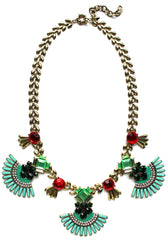 Holly Jeweled Fan Necklace