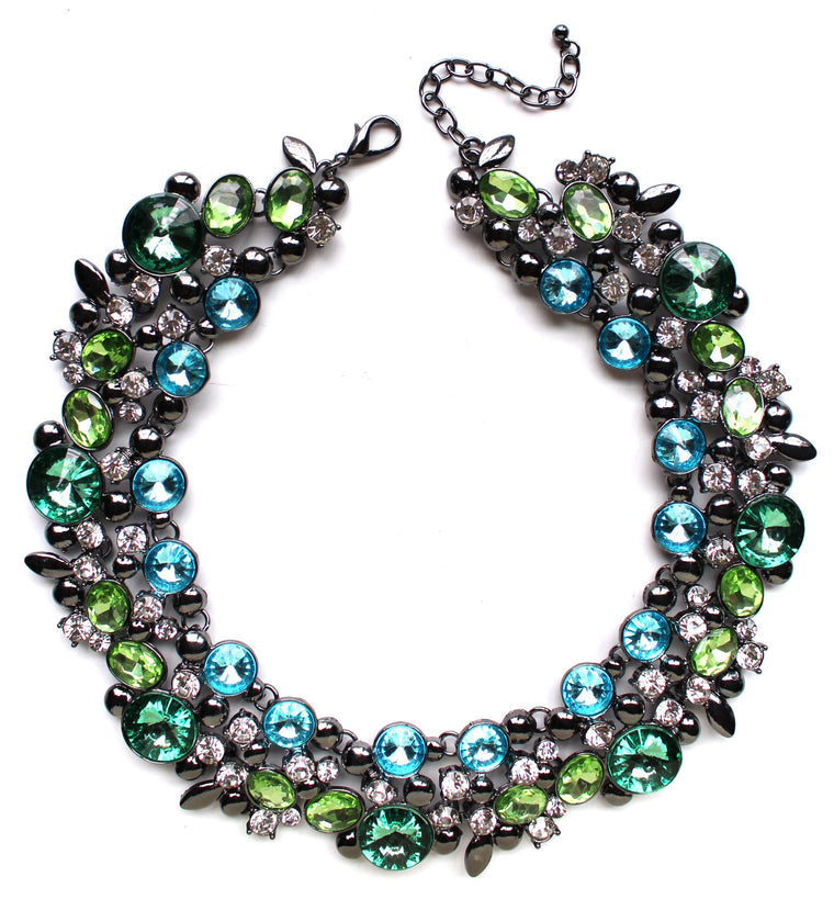 Luxe Shiny Stone Collar Necklace