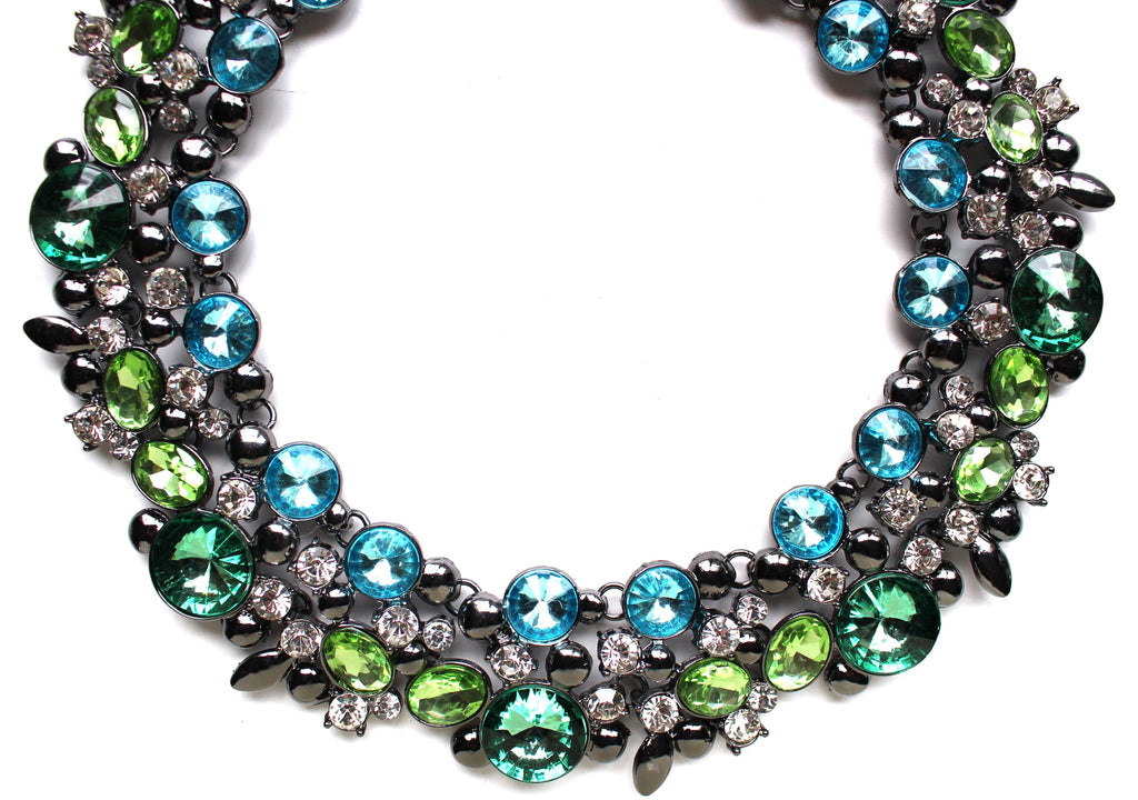 Luxe Shiny Stone Collar Necklace
