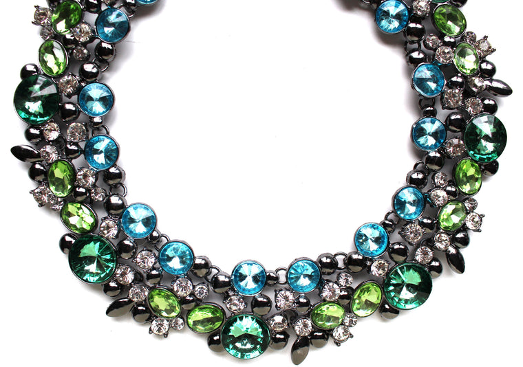 Luxe Shiny Stone Collar Necklace