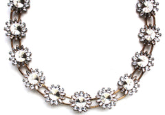 Luxe Sparkling Flower Garland Necklace