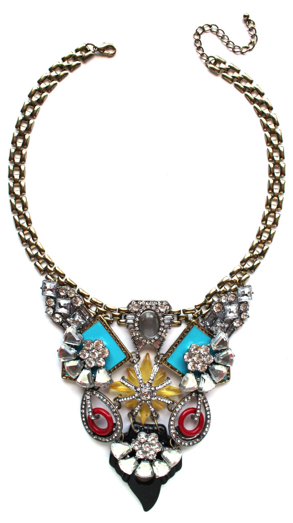 Luxe Retro Elegance Statement Necklace