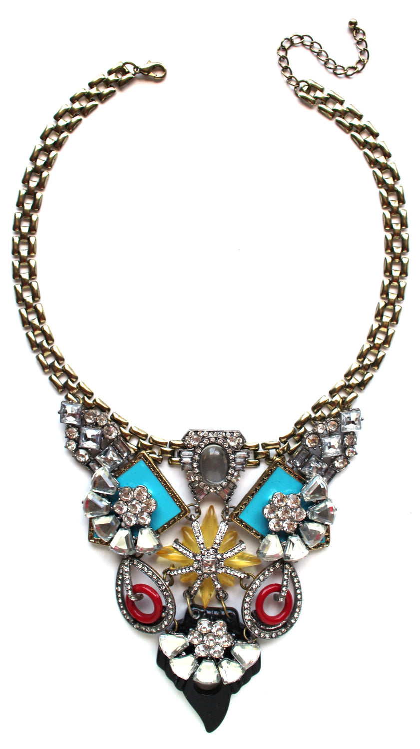 Luxe Retro Elegance Statement Necklace