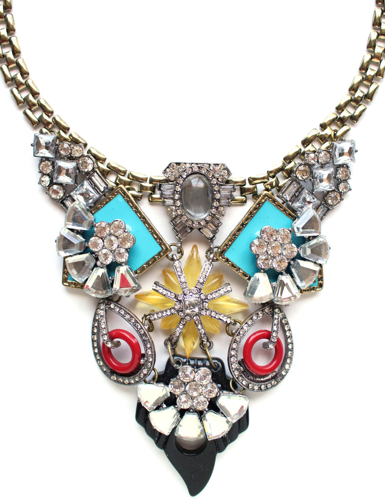 Luxe Retro Elegance Statement Necklace