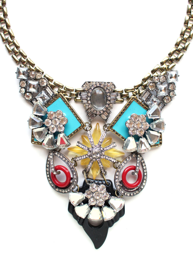 Luxe Retro Elegance Statement Necklace