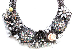 Luxe Chunky Flower Garden Collar Necklace