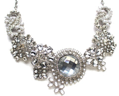 Crystal & Pearl Blossoms Necklace