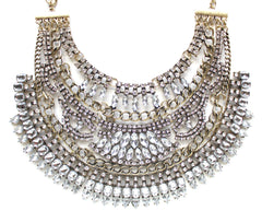 Tribal Royalty Crystal Bib Necklace