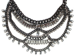 Embellished Urban Metal Chain Necklace