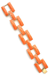Square Enamel Link Bracelets- 10 Color Options