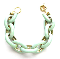 Chunky Enamel Link Bracelet