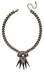 Boho Spike Necklace- Brass