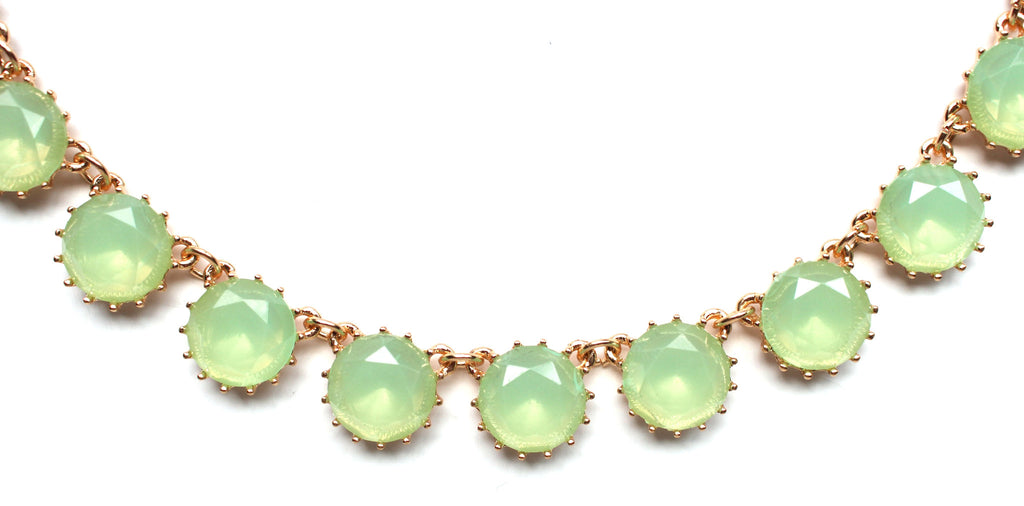 Classic Stone Necklace & Earring Set- Mint
