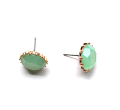 Classic Stone Necklace & Earring Set- Mint