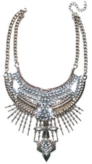Gypsy Bling Statement Necklace- Crystal
