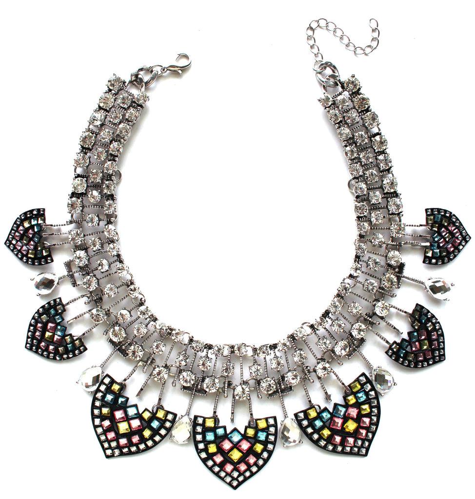 Luxe Greek & Chic Rhinestone Statement Necklace