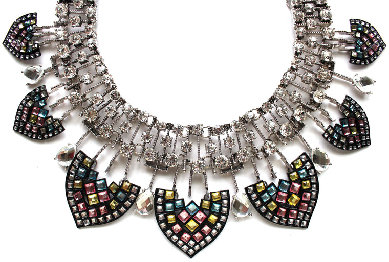 Luxe Greek & Chic Rhinestone Statement Necklace