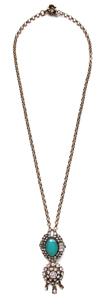Crystal Drops Stone Necklace