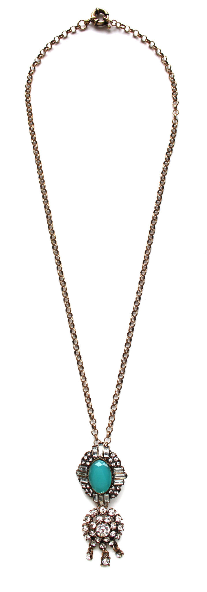 Crystal Drops Stone Necklace
