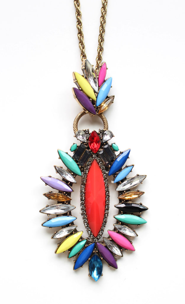 Wear the Rainbow Long Pendant Necklace