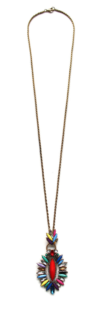 Wear the Rainbow Long Pendant Necklace
