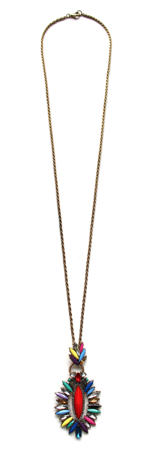 Wear the Rainbow Long Pendant Necklace