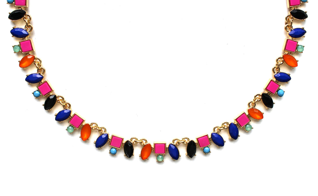 Color Wheel Jeweled Necklace