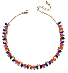 Color Wheel Jeweled Necklace