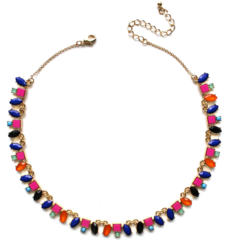 Color Wheel Jeweled Necklace