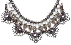 Silver Diamante Statement Necklace