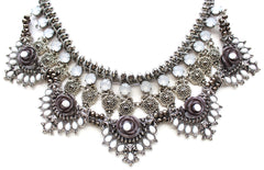 Silver Diamante Statement Necklace