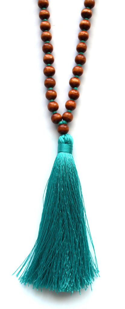 Beaded Tassel Long Necklace