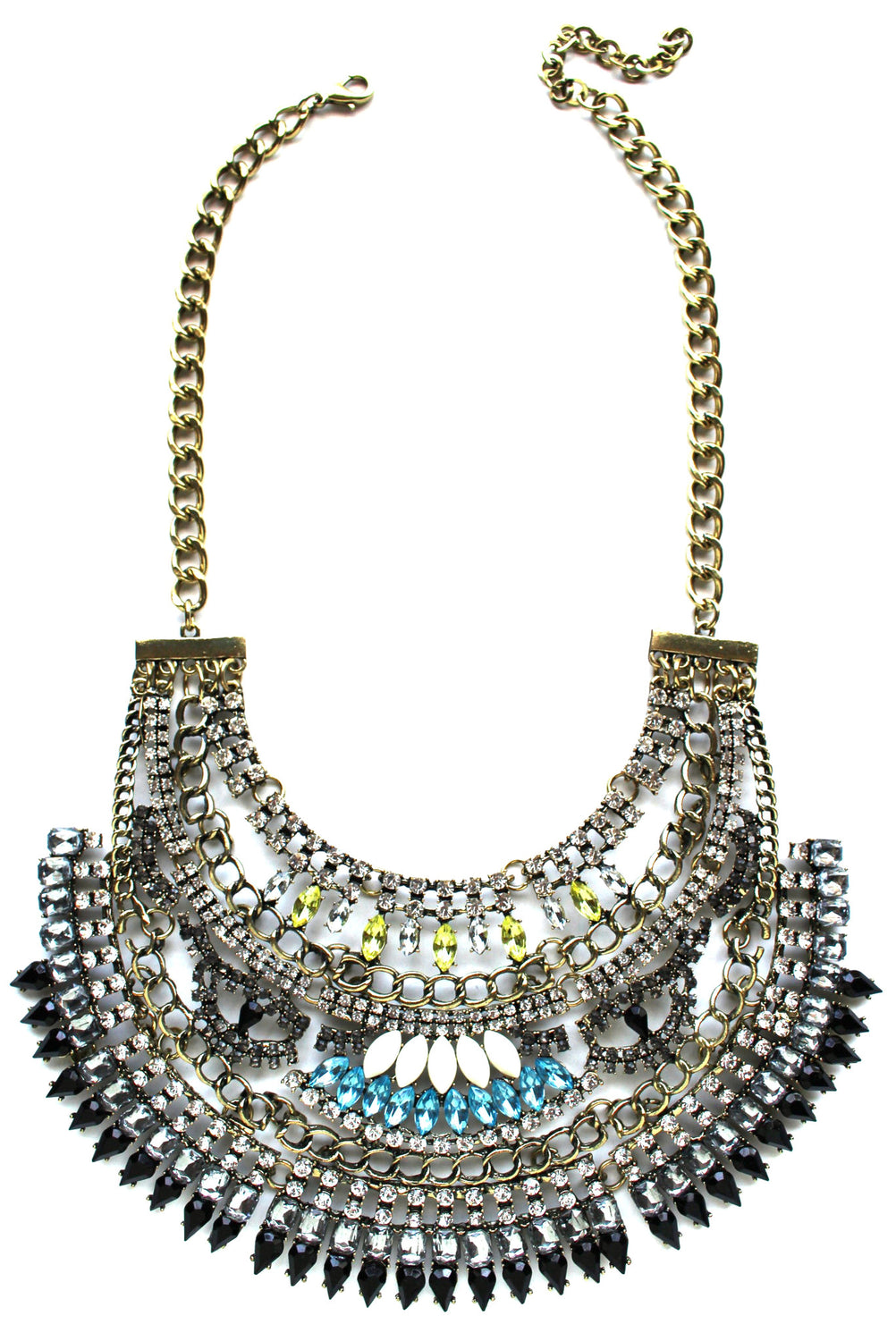 Tribal Royalty Bib Necklace- Multi