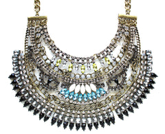 Tribal Royalty Bib Necklace- Multi