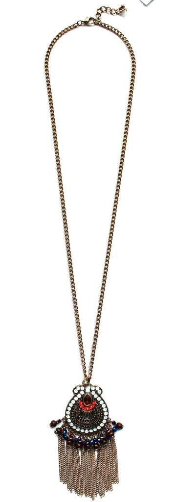 Zienna Embellished Tassel Necklace