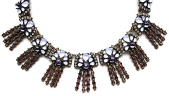 Shine Bright Lavandula Fringe Statement Necklace