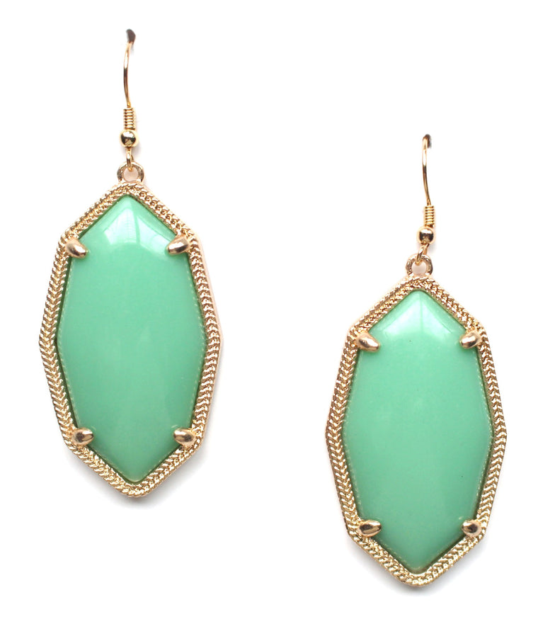 Mint Drop Earrings