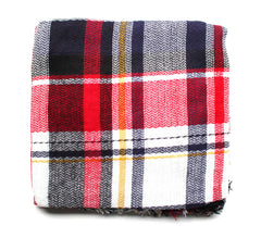 Mad For Plaid Blanket Scarf- Red/Blue